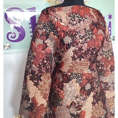 Shaunti Fabrics-Brown Flowered Brocade-image-01