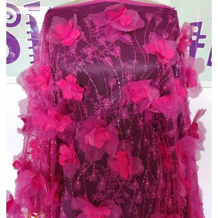 Chantilly with 3D Embelishment-image