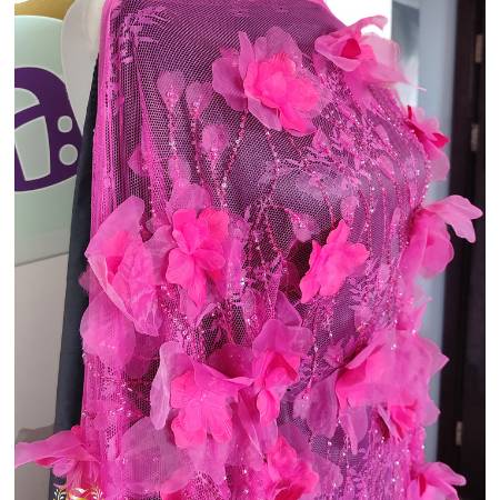 Chantilly with 3D Embelishment-image