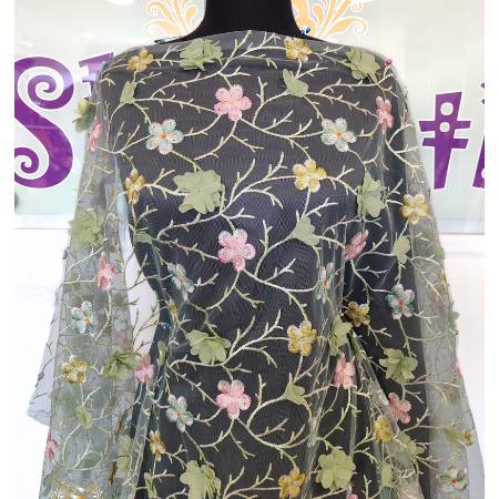 Shaunti Fabrics-Green mint Tulle-image-01