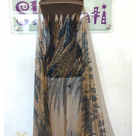 Shaunti Fabrics-Gold Beaded Lace-image-02