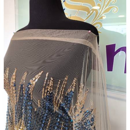 Gold Beaded Lace-image