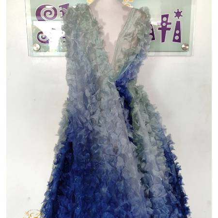 Shaunti Fabrics-Ombre Organza Ruffled Tulle-image-02