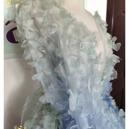 Ombre Organza Ruffled Tulle-image