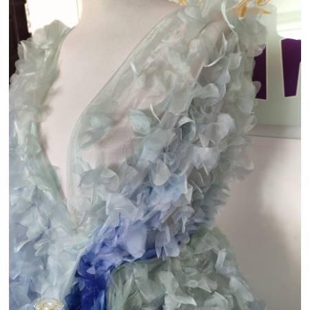 Ombre Organza Ruffled Tulle-image