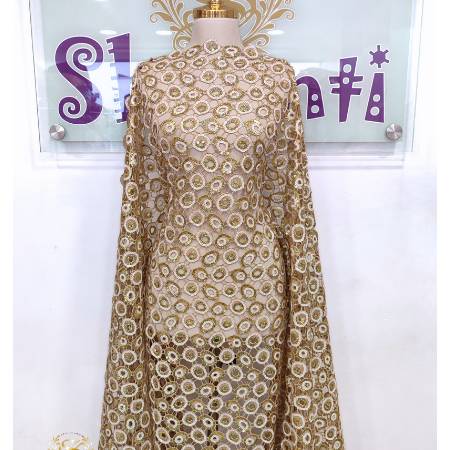 Shaunti Fabrics-Gold Sequin Lace-image-02
